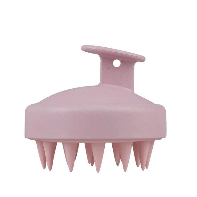 

Биоразлагаемая силиконовая щетка для волос из пшеничной соломы, щетка для шампуня, массажер для кожи головы для роста волос бежевый