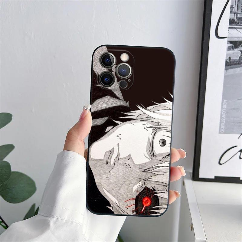 Tokyos Anime Ghouls Phone Case for iPhone 11 15 16 Pro Max Case Kens Kanekis Coque For Apple 13 Pro 14 Plus 12 Mini X Soft Cover