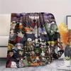 1Pc Cartoon Print Flannel Blanket, High Quality Comfortable for All Seasons, Home Decor, Warmth and Comfort, Perfect for Christmas Birthday Gift