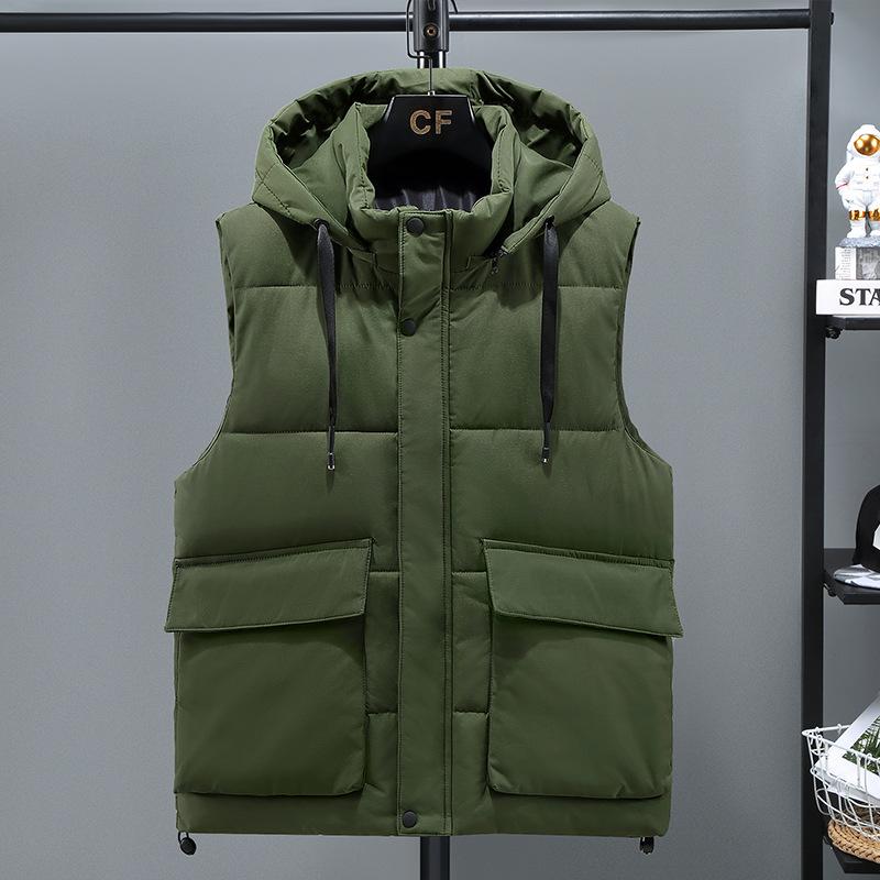 Plus Size Thick Sleeveless Vest Waistcoat Outerwear For Big Men