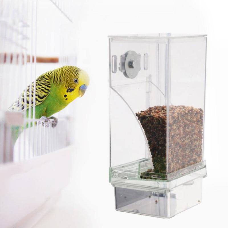 Large Capacity Bird Feeder Box Anti-Splash Bird Food Dispenser Durable Parrot Feeding Box For Small Medium Birds