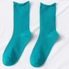 Colorful Women's Mid-Calf Candy Color Cotton Socks - Versatile for Spring and Autumn, Sporty and Over-the-Knee.