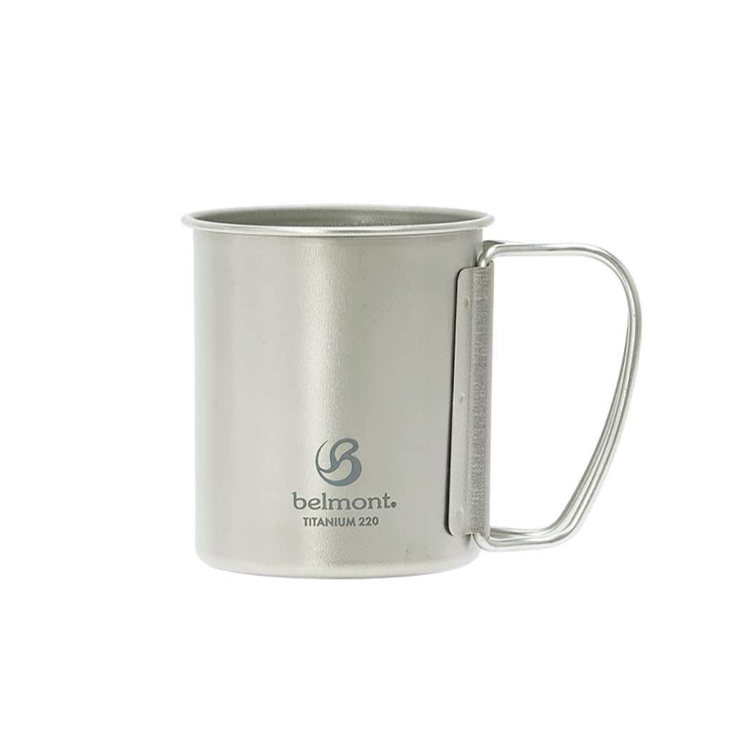 

Titanium Single Mug 220 Made in Japan Durable Lightweight No metallic smell Direct flame Foldable Folding handle Stacking Packing Outdoor Camping
