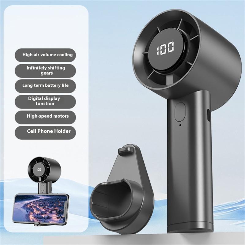 Handheld Mini Fan USB Rechargeable 100 Speed Quiet Desk Fan Portable Cooling Fan for Indoor Outdoor Use Birthday Gift