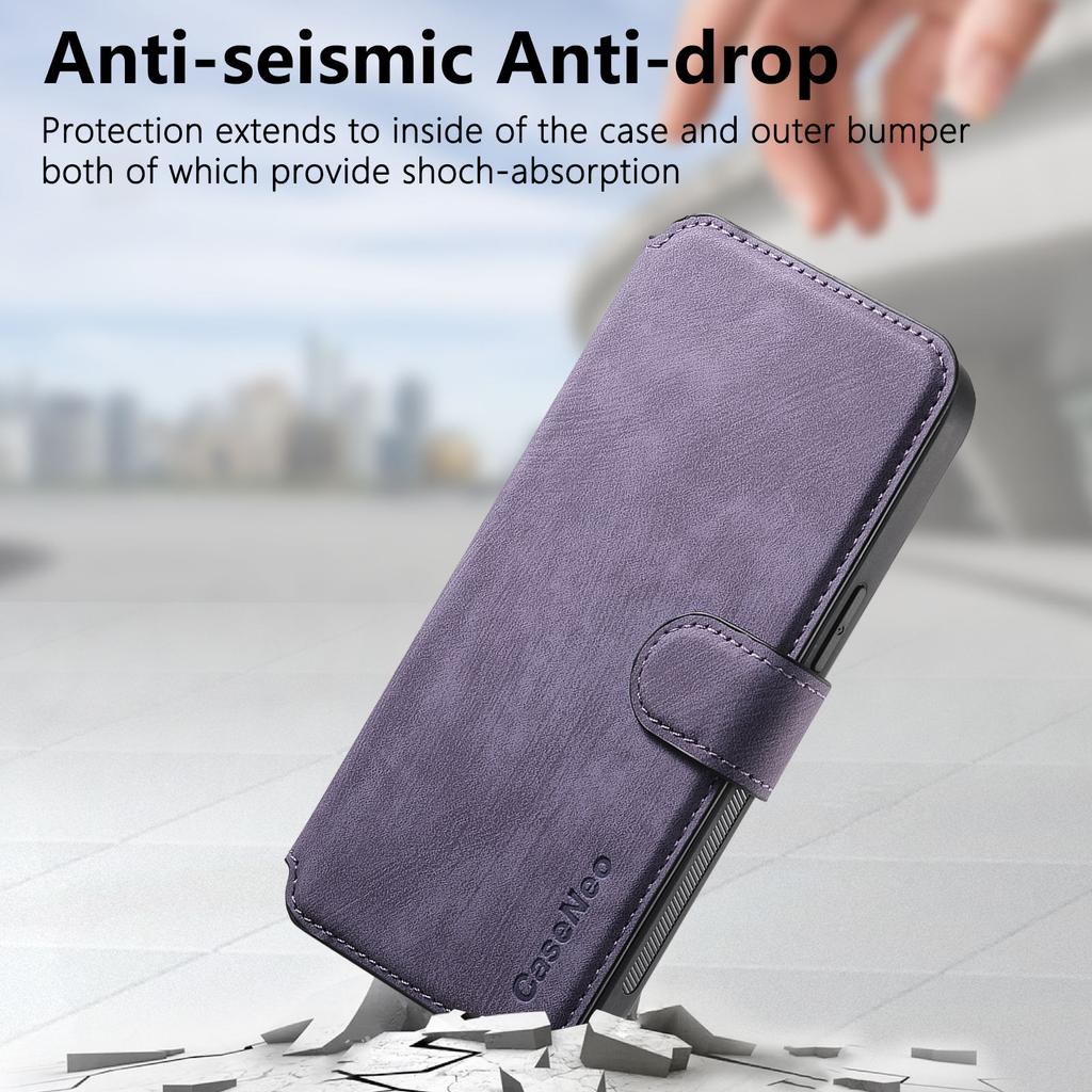 For iPhone 16 Magnetic Case CASENEO Detachable Leather Phone Wallet Cover