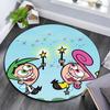 The Fairly OddParents Round Area Rug,Carpet Rug for Living Room Bedroom Sofa Playroom Decor,Non-slip Floor Mat