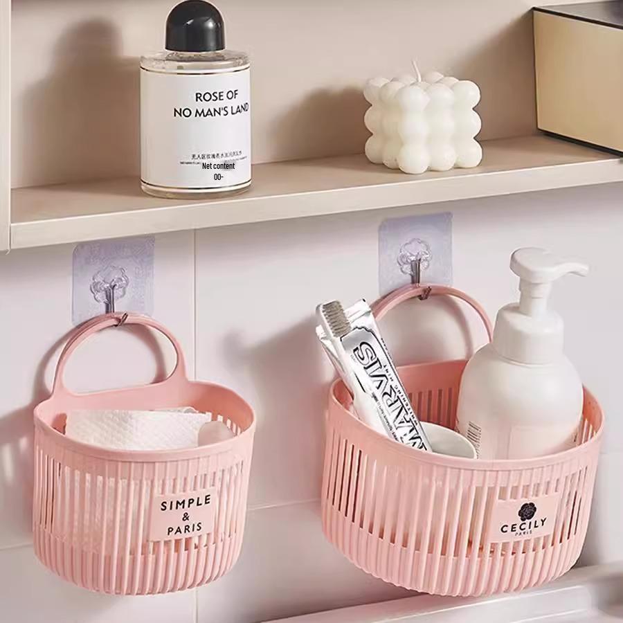 Wall-Mounted Hanging Storage Basket for Kitchen and Bathroom