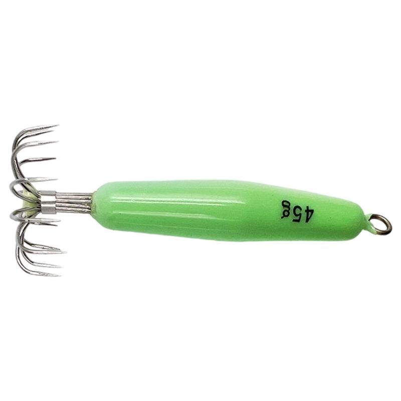 Multiple Hook Squid Fishing Lures Glow In Dark Coating Precisions Weight Marking For Performances