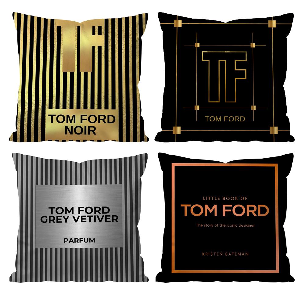 T-Tom F-Ford Trendy Brand Cushion Cover Pattern Printed Pillowcase for Living Room Sofa Cushion Cover & Bedroom Decor