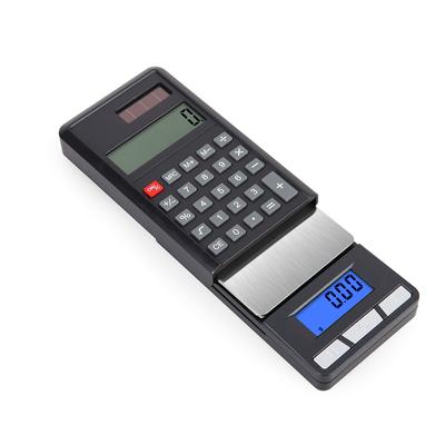 200g 0,01g Präzisions-Digitalwaage für Schmuck Gold Gramm Karat Blaues LCD Taschen-Gewichtswaage 500g 0,1 Solarbetriebene Taschenrechnerwaage