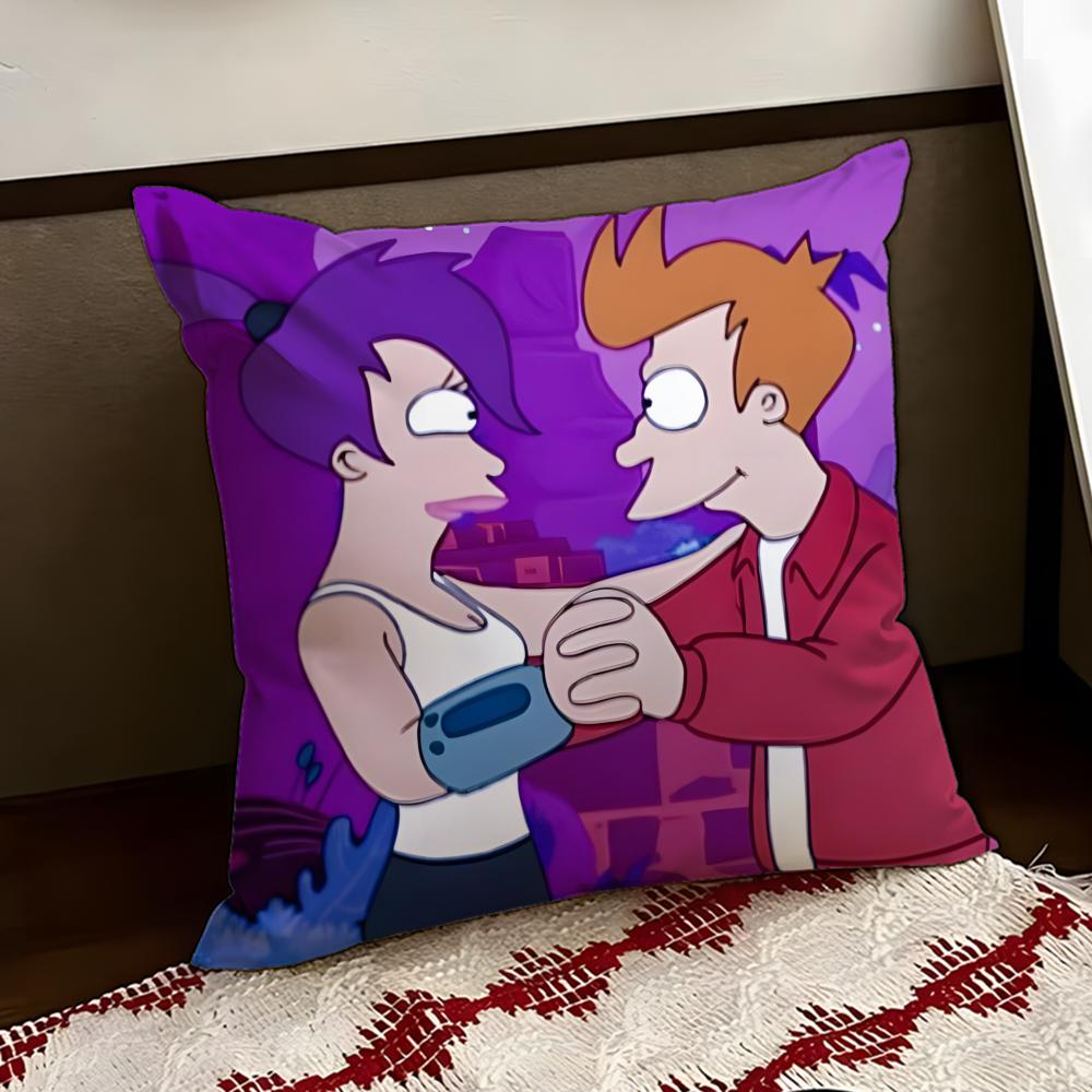 Anime FFuturama Cushion Cover Reversible Soft Durable Pillow Cover Home  Car MultiScene Use for Daily Comfort