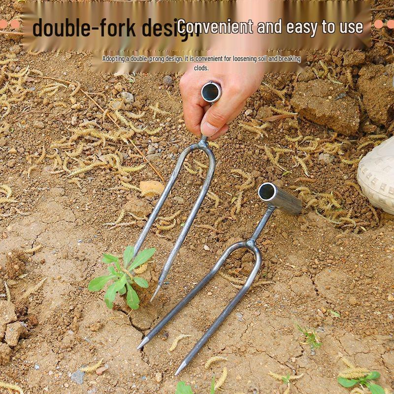 Handheld Gardening Fork: Soil Loosening, Planting, Weeding & Fertilizing Tool