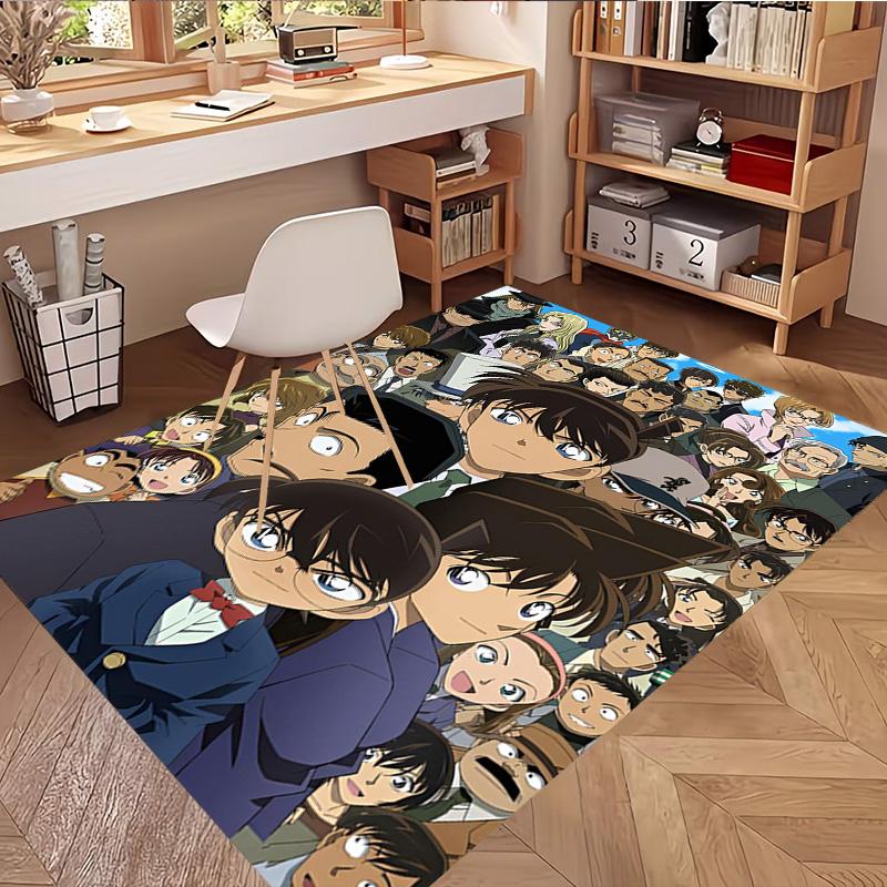 Detective Conan Print Rug, Washable Floor Carpet, For Entryway Dorm Laundry Room Office Study, Home Decor Birthday Christmas Gift