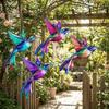 Metal Material Metal Hummingbird Wall Art 3D Design Colorful Finish Hummingbird Pendant Weather Resistant Vintage Colorful Birds
