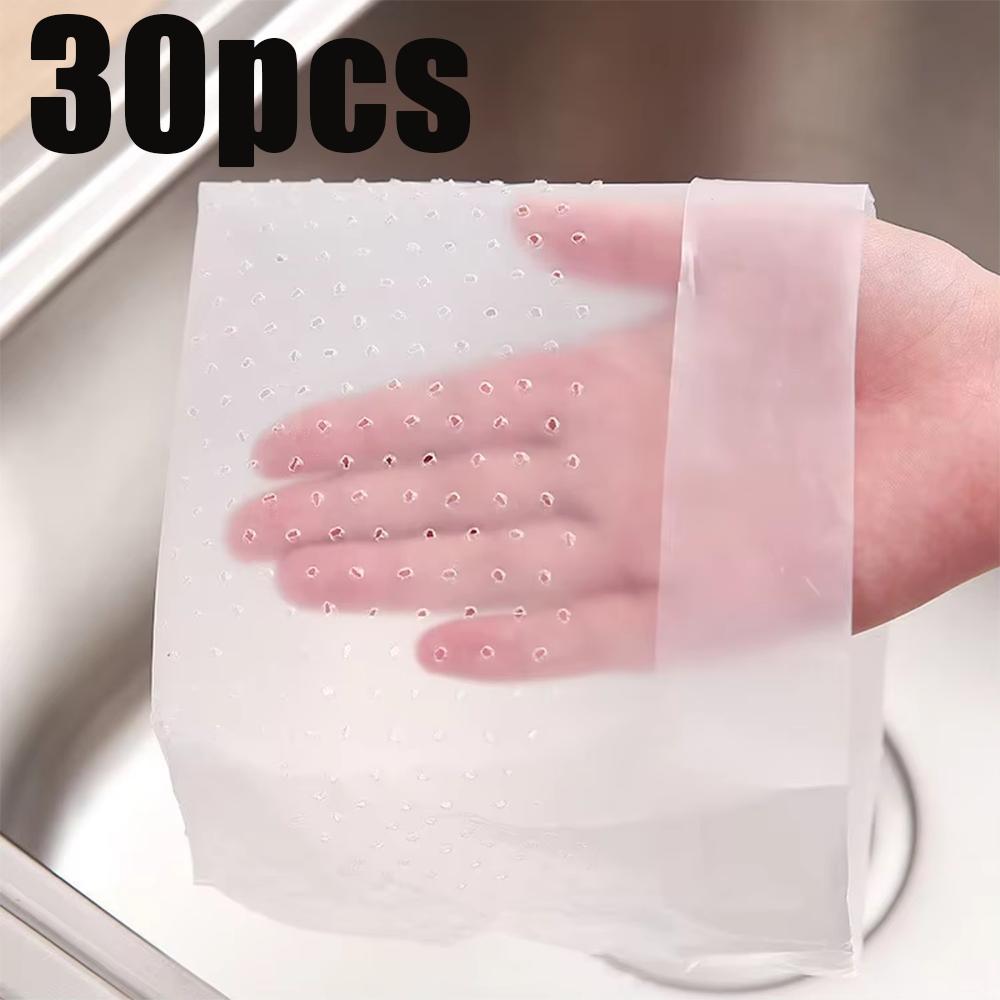10/30pcs Kitchen Sink Drainage Garbage Bags Disposable Leftover Vegetable Waste Stand-Up Sink Strainer Bag Anti-Clogging Tools