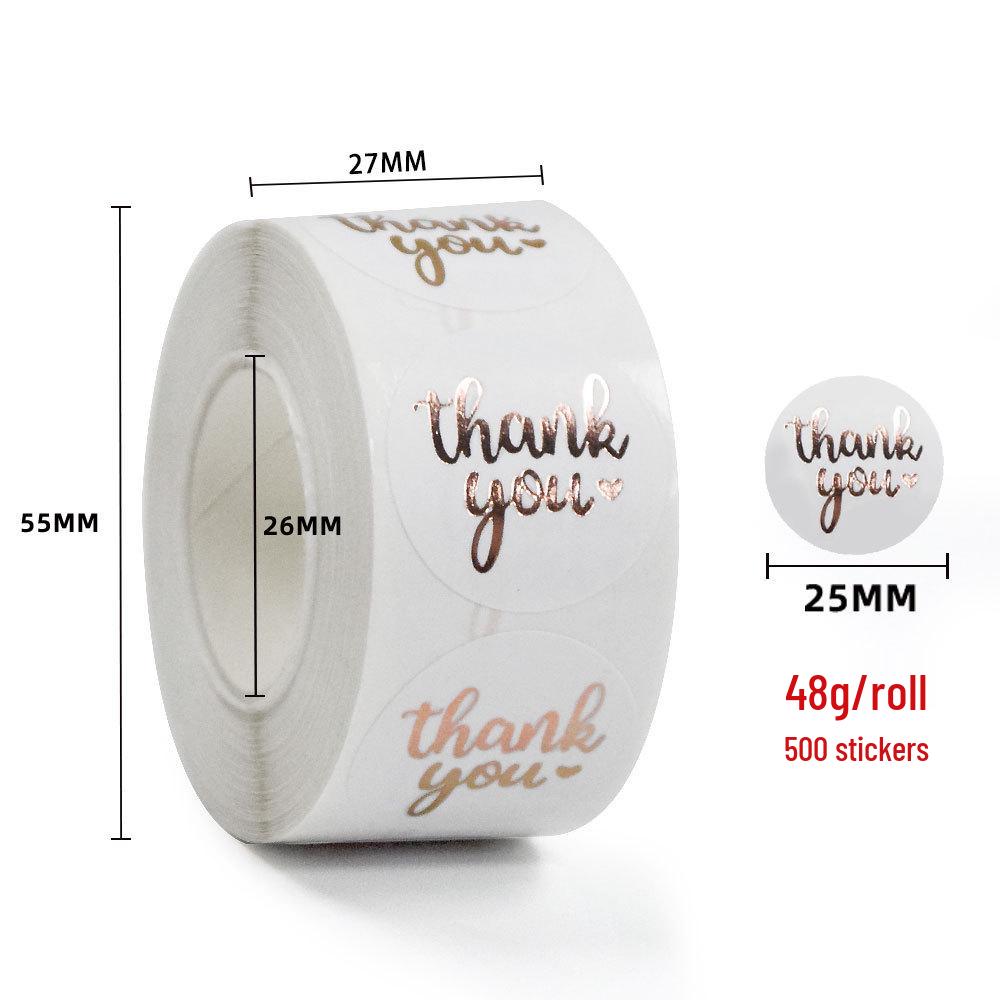 Gold Foil Stamped Colored Kraft Paper Labels for Takeaway & Baking Packaging