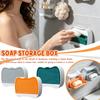 Portable Wall Mounted Soap Dish With Drainage, No Drill Flip Lid Soap Holder For Travel Hotel Bathroom14.*.5cm