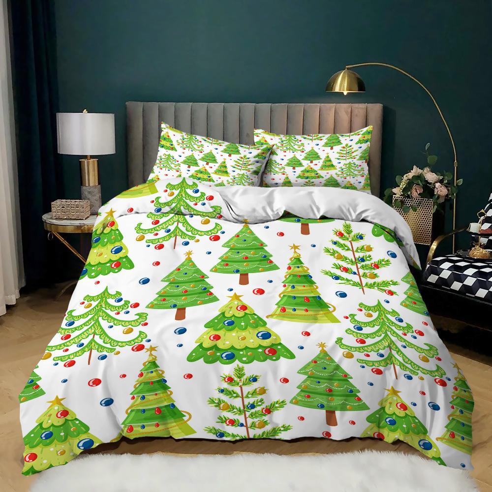 Christmas Set 3 Holiday Set Quilt Cover Gift Tree Three-Piece Set