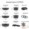 Wutuo Detachable Maifan Stone 17-Piece Cookware Set