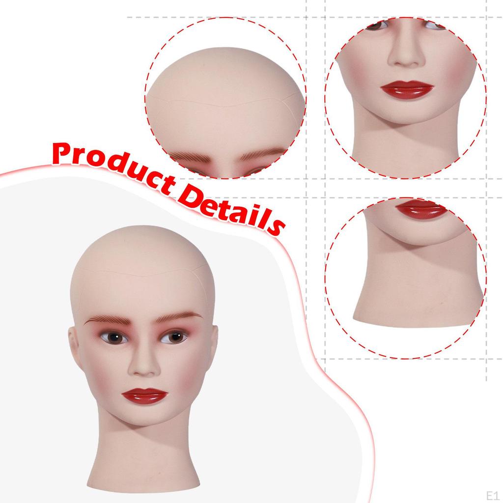 Głowa manekina Stojak ekspozycyjny Lekki Solidny Stojak na słuchawki Model do zestawu słuchawkowego Makijaż