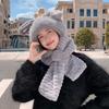 Plush Bunny Earmuff Hat With Neck Warmer For Winter Kids Outdoor Fun