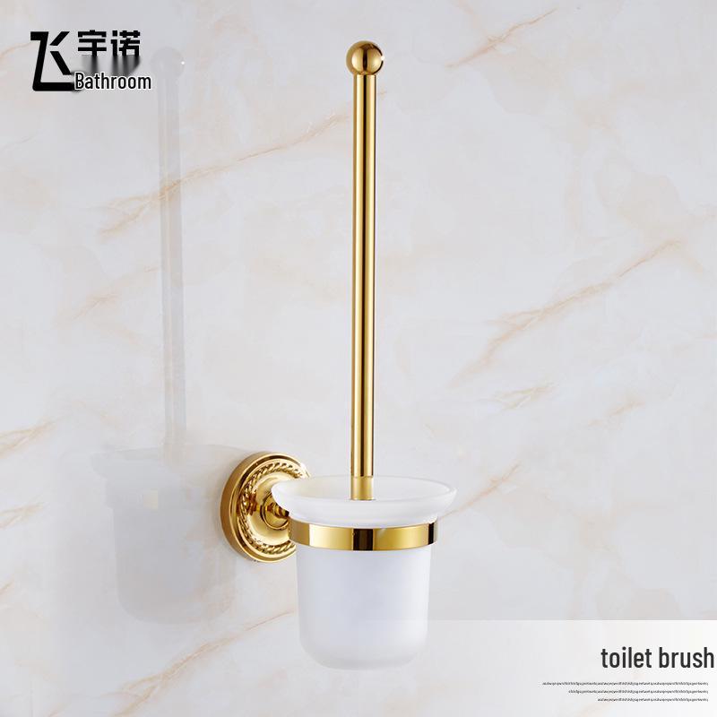 European Style Brass Gold Bathroom Towel Rack Set - Toilet Hardware & Accessories