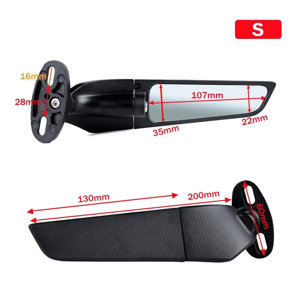 

Мотоциклетные зеркала заднего вида с вращающимися светодиодными зеркалами повышенной видимости для Kawasaki Ninja 250 300 400 650 H2 H4