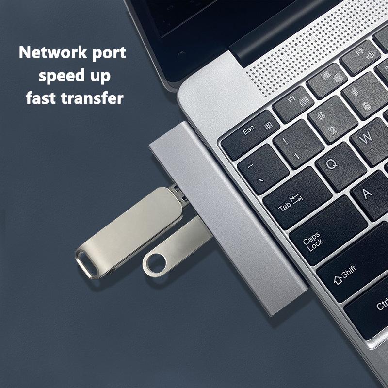 Usb3.0 Hub 4 Ports Extended Plug Slim Portable Usb Splitter Laptop Accessories