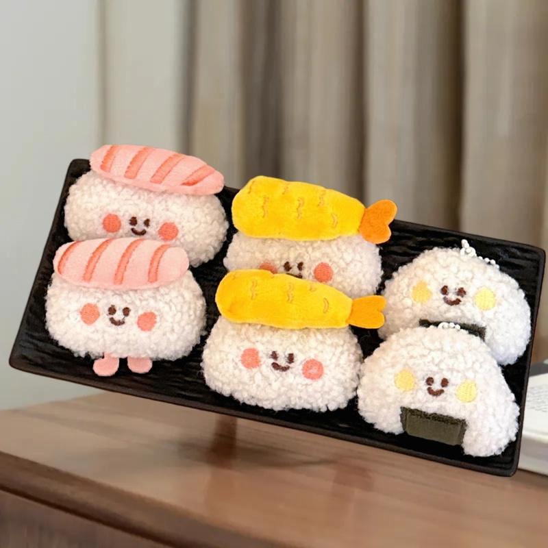 Inviting Plush Sushi Keychain Food-Mimic Bag Charms Hanging Decor Adorable Doll Pendant Gift.