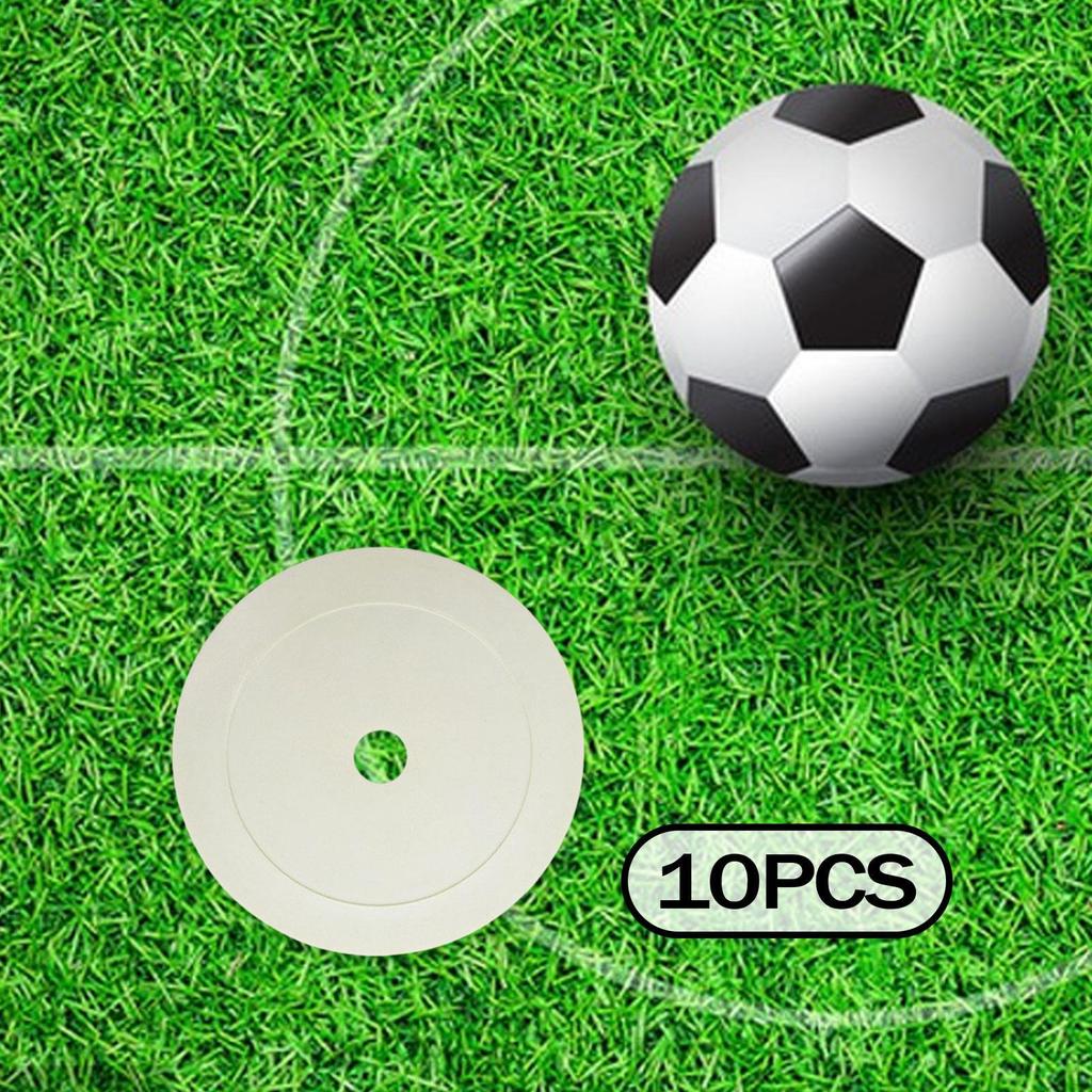 10 Non-Slip Rubber Cone Flat Markers, Discs for Soccer Field, Agility Practice And