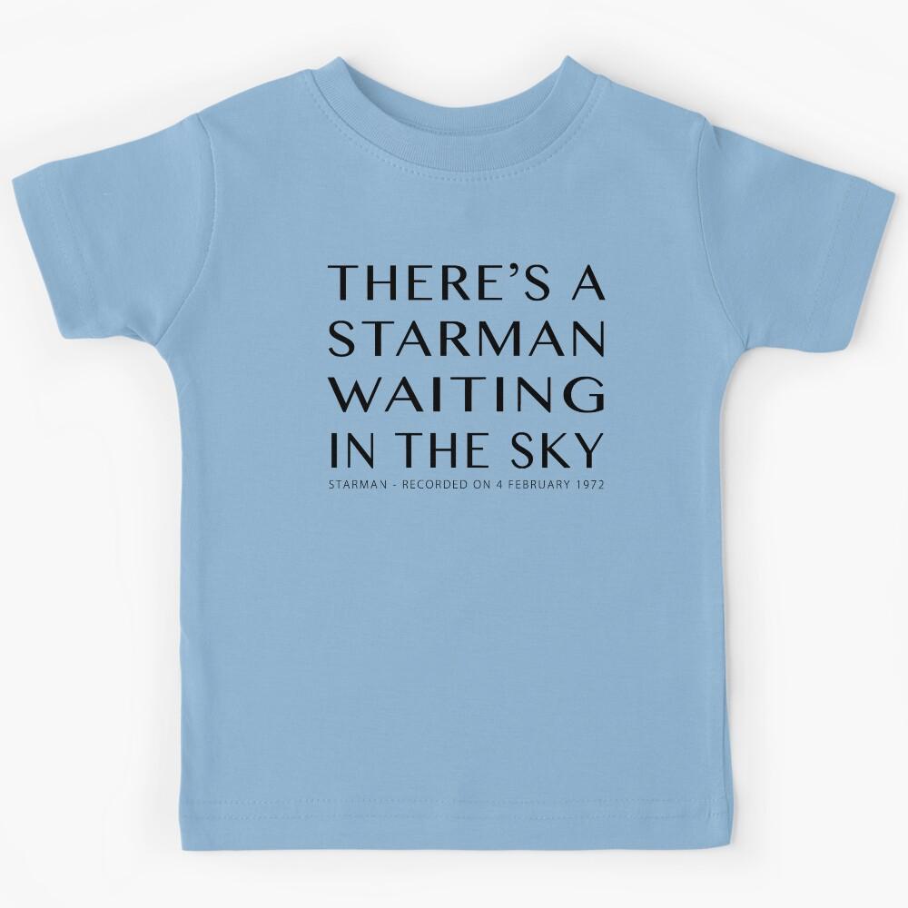 80s music lyrics art / starman / black Kids T-Shirt 110