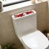 Autocollant pour abattant de WC Fleurs Autocollant Mural de Salle de Bain Adhésif DIY Imperméable Décalcomanies Florales pour Abattant de WC Décoration de Chasse d'Eau de Salle de Bain