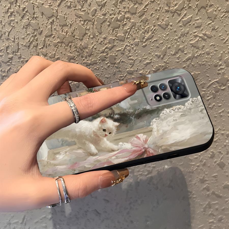Cartoon Cute Cat Case for Xiaomi Redmi Note 14 12 11 9 8 7 A1 12C 13C A4 A5 K80 10 A3 14C 13 Pro Plus Phone Cover K40 A1 A2