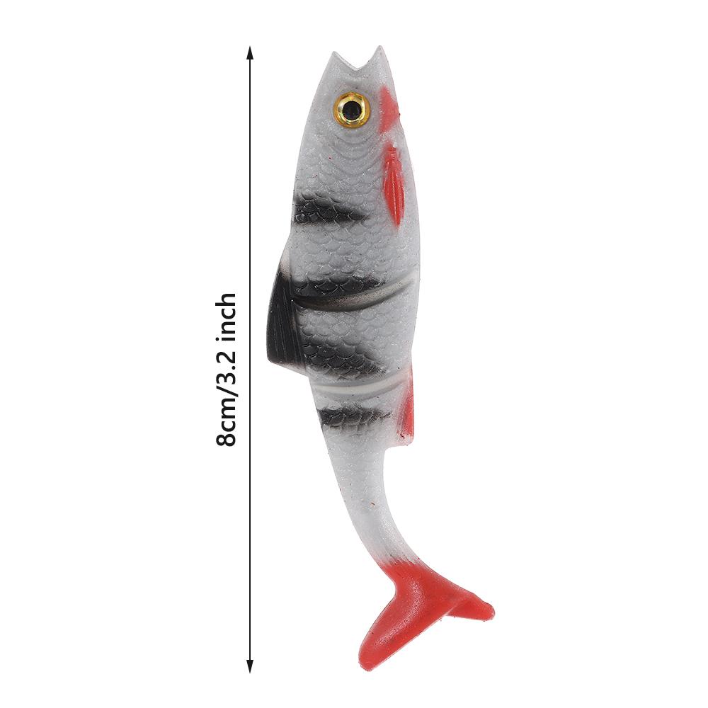 T Tail Artificial Swimbait 3D Eyes Simulated Fake Bait Colorful Artificial Bait  Out Fishing