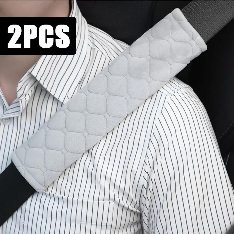 2PCS Car Soft Seat Belt Cover Auto Seat Belt Covers Warm Plush Safety Belts Shoulder Protection Auto Interior Accessories