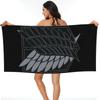 Attack On Titan Beach Towel Soft Microfiber Quick Dry Absorbent Quick Towels For Bath