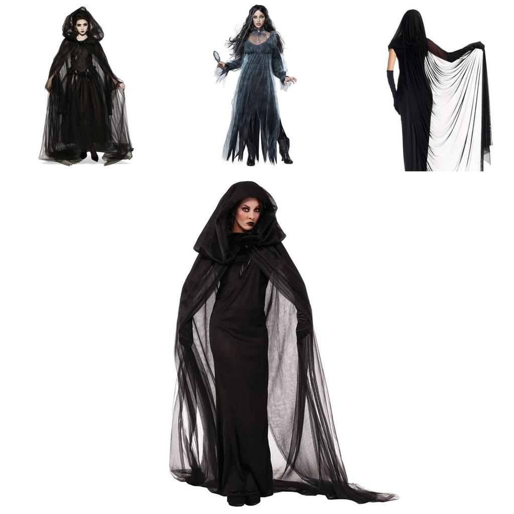 Female Zombie Bride Costume Halloween Cosplay Party Ghost Witch Or Vampire Outfit Polyester Fabric