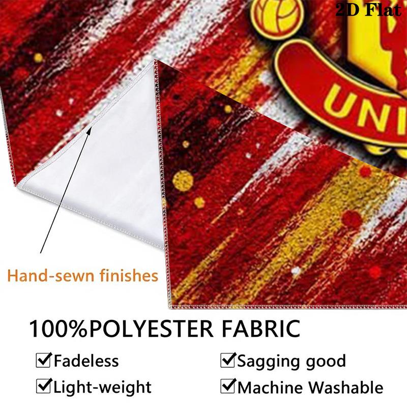 Manchester United Wall Tapestry Aesthetic Wall Hanging Printed Fabric Blanket Decorative Tapestries for Bedroom Living Room Home Decor
