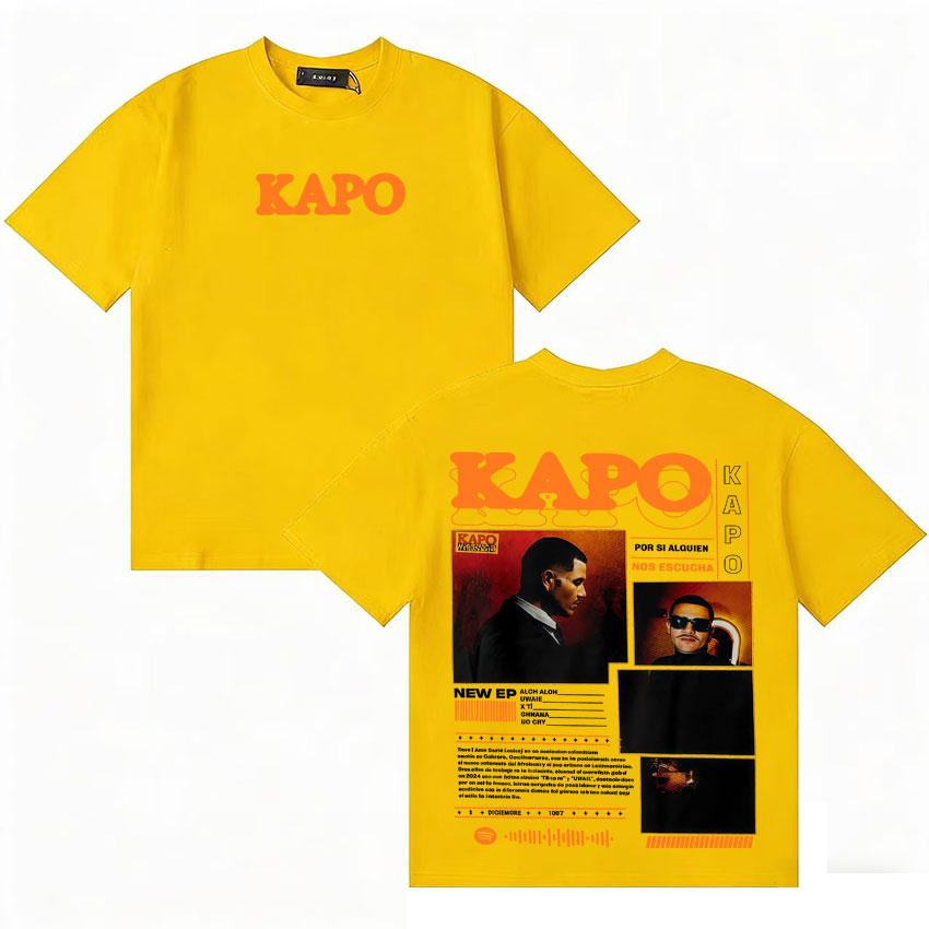Rapper Kapo New Album T Shrits Hipster Unisex Women Fans Casual Style Oversized Cotton Tops Y2K High Quality Short Sleeve TShirts