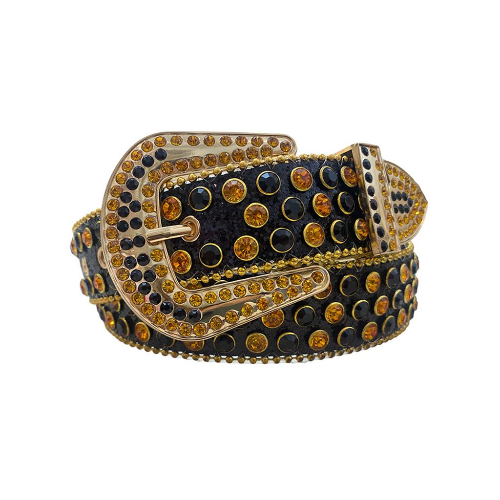 Cool Gothic Waist Chain Casual Belt Studded Waist Ceinture Glittered Belt Studded Blingbling Easy Belt