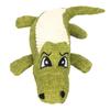 Pet Teething Plush Toy Soft Funny Cute Cartoon Animal Shaped Stuffed Dog Chew Toy for Home Grass Green