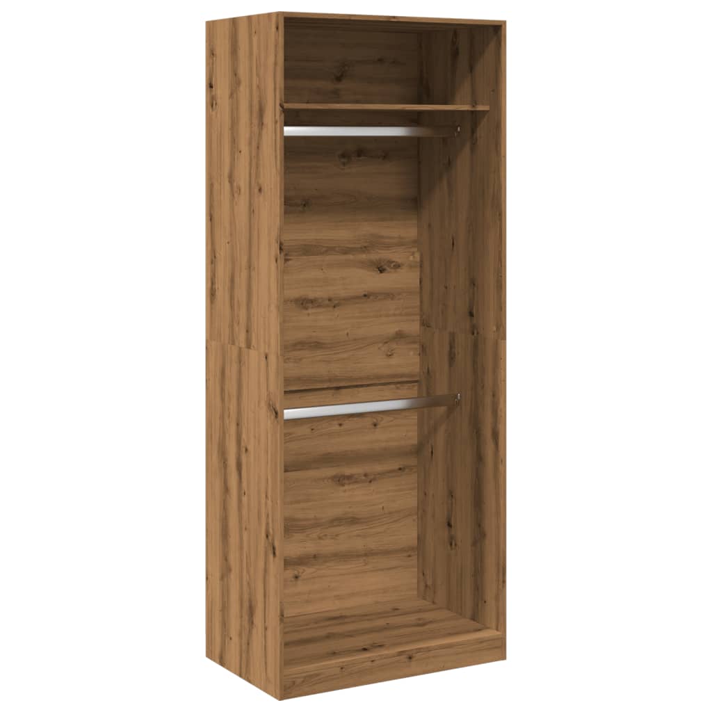 Vidaxl Wardrobe, Color Artisan Oak, 80X50X200 Cm, Wood-Based Material