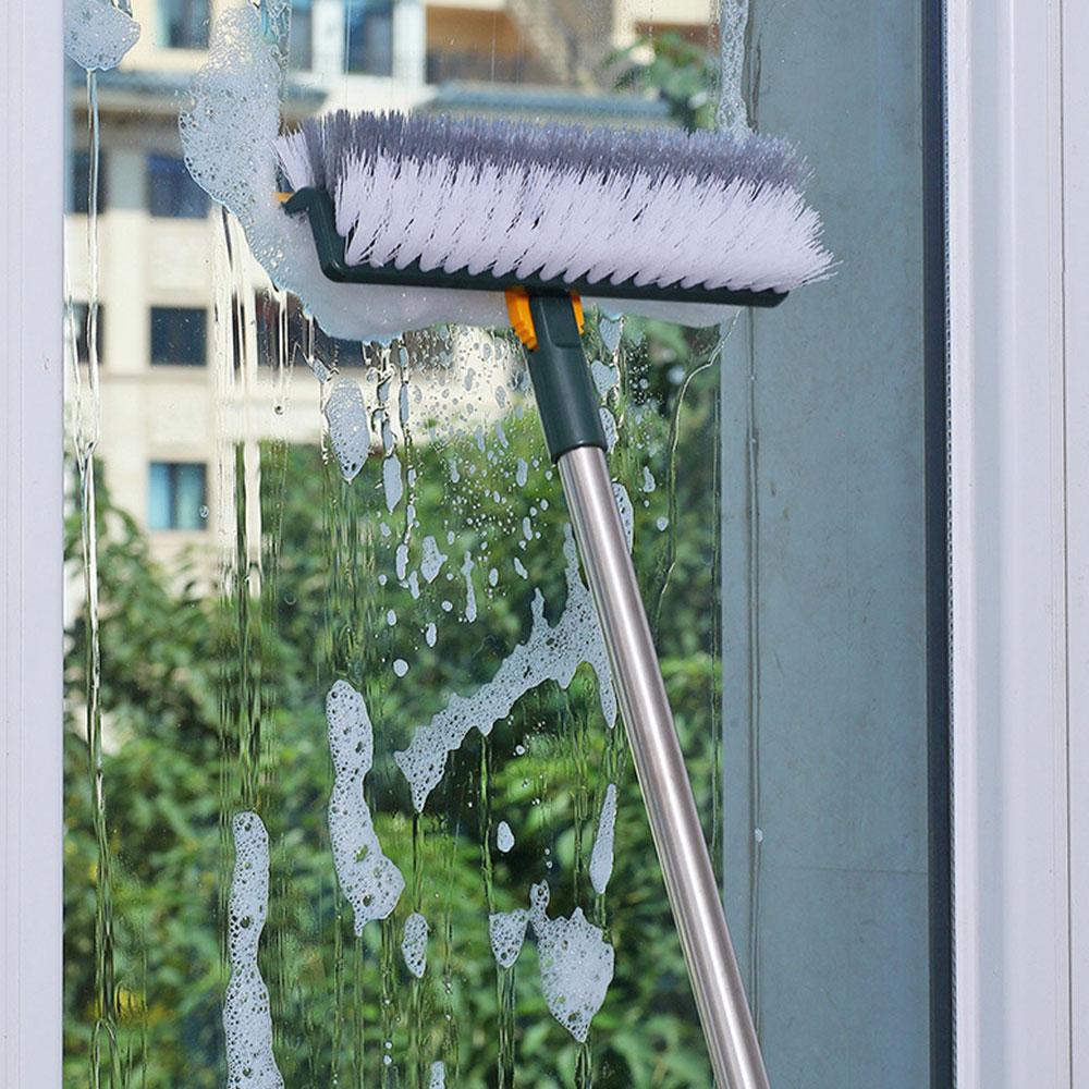 Long Handle Bathroom Floor Brush 1 In 1 Tile Cleaning Scrubber Floor Joint Gap Brush 181?Degree Rotatable Bathroom Cleaning Tool