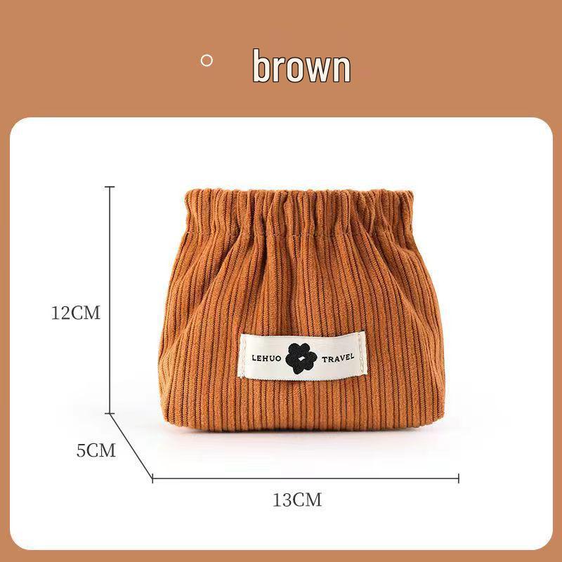 

2024 Corduroy Mini Makeup Bag – Coin & Lipstick Portable Storage