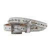 Women's 2.3cm Wide Rhinestone Leather Belt - European and American Cowboy Style Waistband