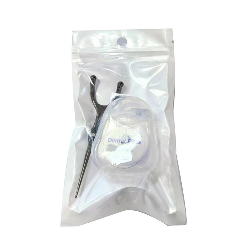 Edelstahl Zahnstocher Zahnseide Wiederverwendbar Für Y-förmigen Flossing-Halter Set Tragbar Umweltfreundliche Zahnreinigungswerkzeuge