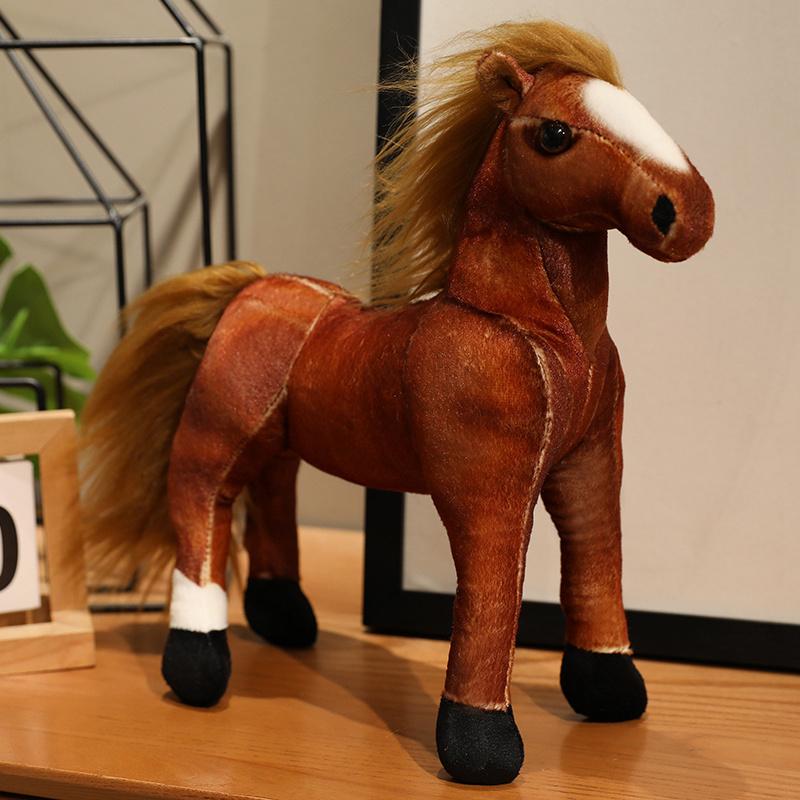 Simulations-Pferde-Plüschtiere Tiere Superweiches Kissen Kawaii Baby-Komfortpuppen Halloween Geburtstag Neujahrsgeschenk Party-Dekoration