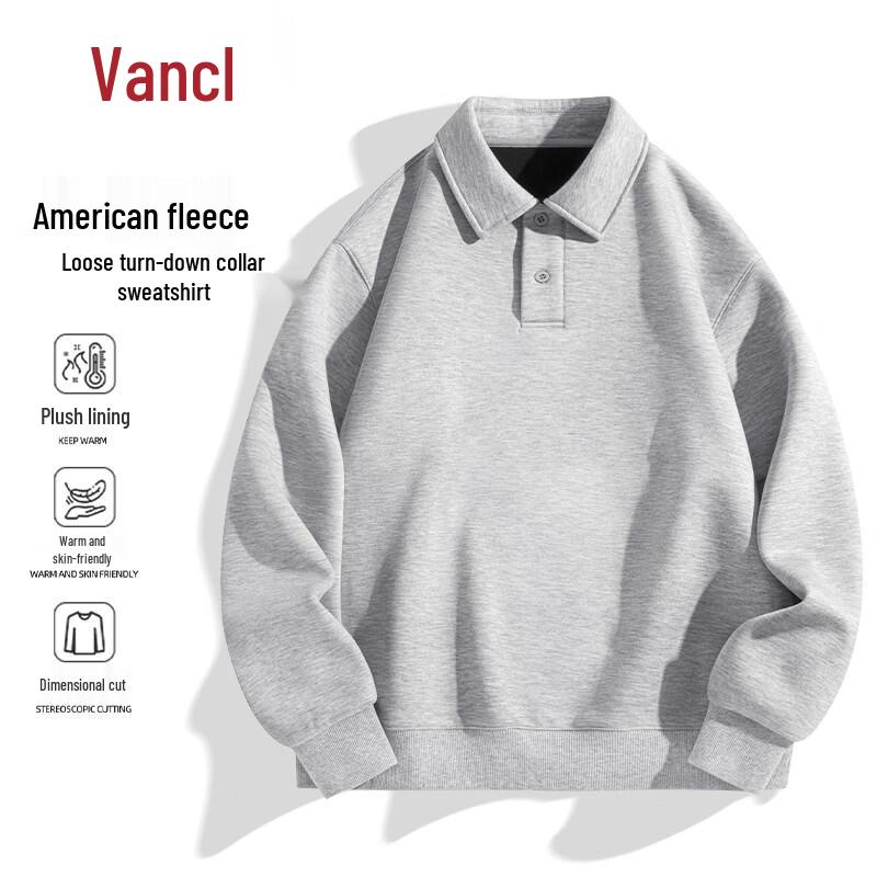 

VANCL Men s Casual Fleece Stand-Collar Sweatshirt 2XL