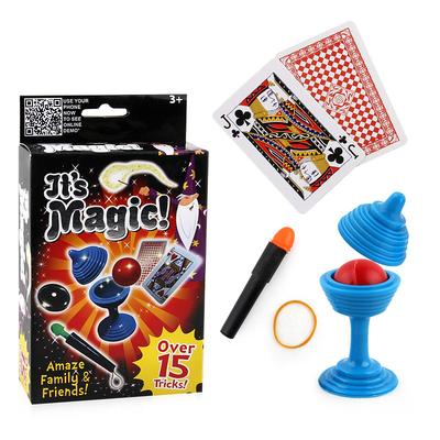 Nuovo Set di Divertenti Oggetti di Magia per Bambini Giocattoli di Trucchi di Magia Kit per Principianti Set Oggetti di Scena per Esecuzioni Magiche Giocattolo Puzzle