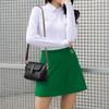 Casual Style PU Leather Shoulder Bag For Women Solid Color Flap Crossbody Bag